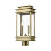 Livex Lighting Princeton 2 - Light Post Light in  Antique Brass/Polished Chrome Stainless Steel - 3 of 4