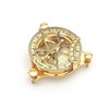 Vintage Collectible Brass Sundial Campass-Golden - 2 of 4