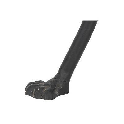 Black Round Metal Side Table with Claw Feet