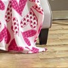 Plazatex Christmas Sloth Micro plush Decorative All Season Pink Color 50" X 60" Throw Blanket - 2 of 3
