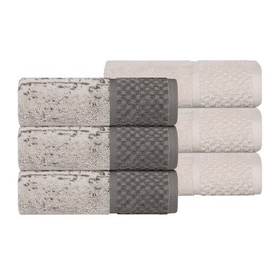 Ribbed Cotton Highly Absorbent Medium Weight 12 Piece Assorted Towel Set by Blue Nile Mills