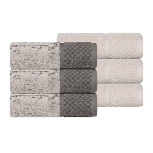 Ribbed Cotton Highly Absorbent Medium Weight 12 Piece Assorted Towel Set by Blue Nile Mills - 1 of 4