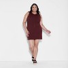 Women's Button-Front Ribbed Mini Skater Dress - Wild Fable™ - 2 of 3