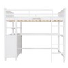 NicBex Full Size Loft Bunk Bed with Desk, Modern Wooden Bed Frame with Storage Drawers, Open Shelves and Ladder for Bedroom - 4 of 4