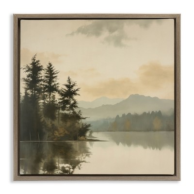 Stupell Industries Beige Mountain Landscape, 25" x 25"