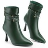 BLISSFUL STEP Pointed Toe Stiletto Heel Slouch Ankle Boots for Women - 2 of 4