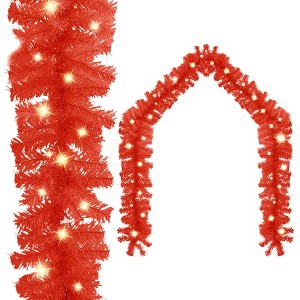 VidaXL Christmas Garland with LED Lights 66 ft Red - 1 of 4