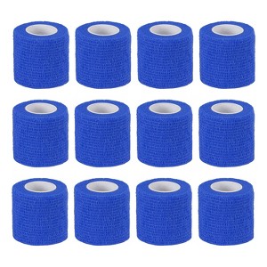 Unique Bargains Self-Adhesive Elastic Breathable Athletic Tapes 12 Rolls 2" x 177" - 1 of 4