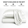 Lux Decor Bed Sheets - Satin Sheet Set Luxurious Soft Silky Feel Deep Pocket Bedding Sheets with Pillowcase - 4 of 4