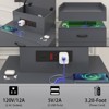 Lyngins 2 Drawers Nightstand,End Table with Adjustable LED Strip Light for Bedroom,Living Room,Gray - 4 of 4