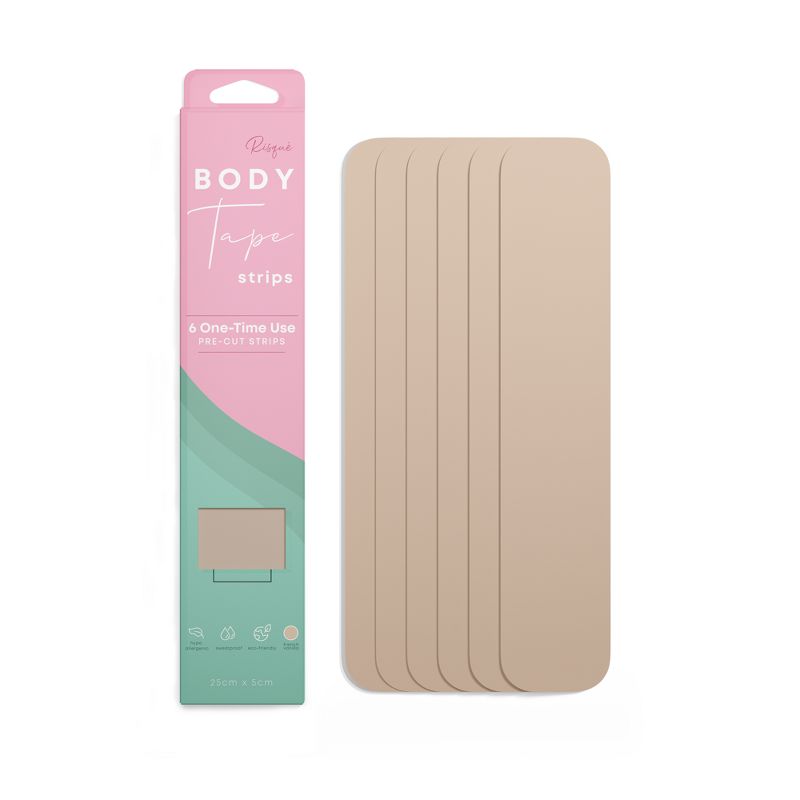 Risque Body Tape Strips, Sticky Waterproof Sweat-Proof Boob Tape, 6 Strips, 1 of 6