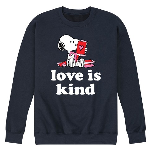 Men's - Peanuts - Snoopy Love Is Kind Graphic Fleece Sweatshirt - image 1 of 4