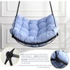 KTMBDW Hammock Chair with Cushion, Swing Chair with Hanging Hardware Kits, Bohemian Style Cotton Rope Hanging Chair for Bedroom Indoor Outdoor - 3 of 4