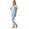 Casual Nights Women's Short Sleeve Lace Dot Capri Pajama Set - 2 of 4