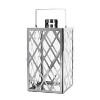 Christopher Knight Home 18"x9.5" Stainless Steel Ashuelot Lantern: Modern Tempered Glass, Patio Decor - 4 of 4