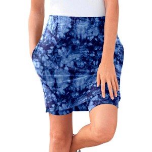 Woman Within Plus Size Stretch Cotton Skort - 1 of 4