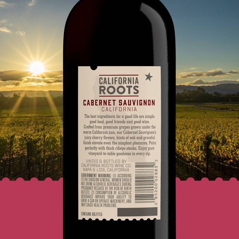 Cabernet Sauvignon Red Wine - 750ml Bottle - California Roots&#8482;, 5 of 7