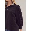 Women's Pullover Top with Ruffle Collar - entro - 4 of 4