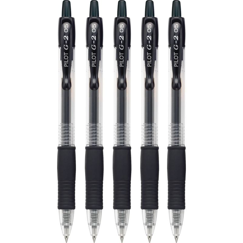 Pilot 5ct G2 Gel Pens Extra Fine Point 0.5mm Black Ink, 3 of 4