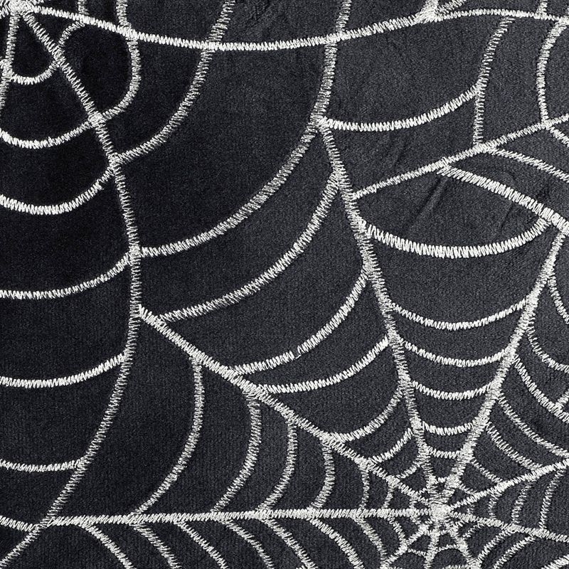 13&#34;x18&#34; Spiderweb All Over Halloween Lumbar Throw Pillow Black - Lush D&#233;cor, 3 of 9