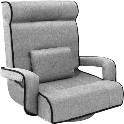Best Choice Products Oversized 360-Degree Swivel Gaming Floor Chair w/ Arm & Lumbar Rests, Adjustable Back