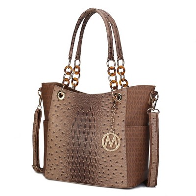 MKF Collection Miriam Handbag Signature Women Vegan Leather Tote by Mia K