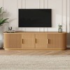 66.9" Modern TV Stand with Fluted Sliding Doors & Adjustable Shelves, Fits 75 Inch TV for Living Room-3irtyhousy - 2 of 4