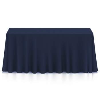 Lann's Linens 5-Pack Rectangular Polyester Fabric Tablecloth for Wedding, Banquet, Restaurant