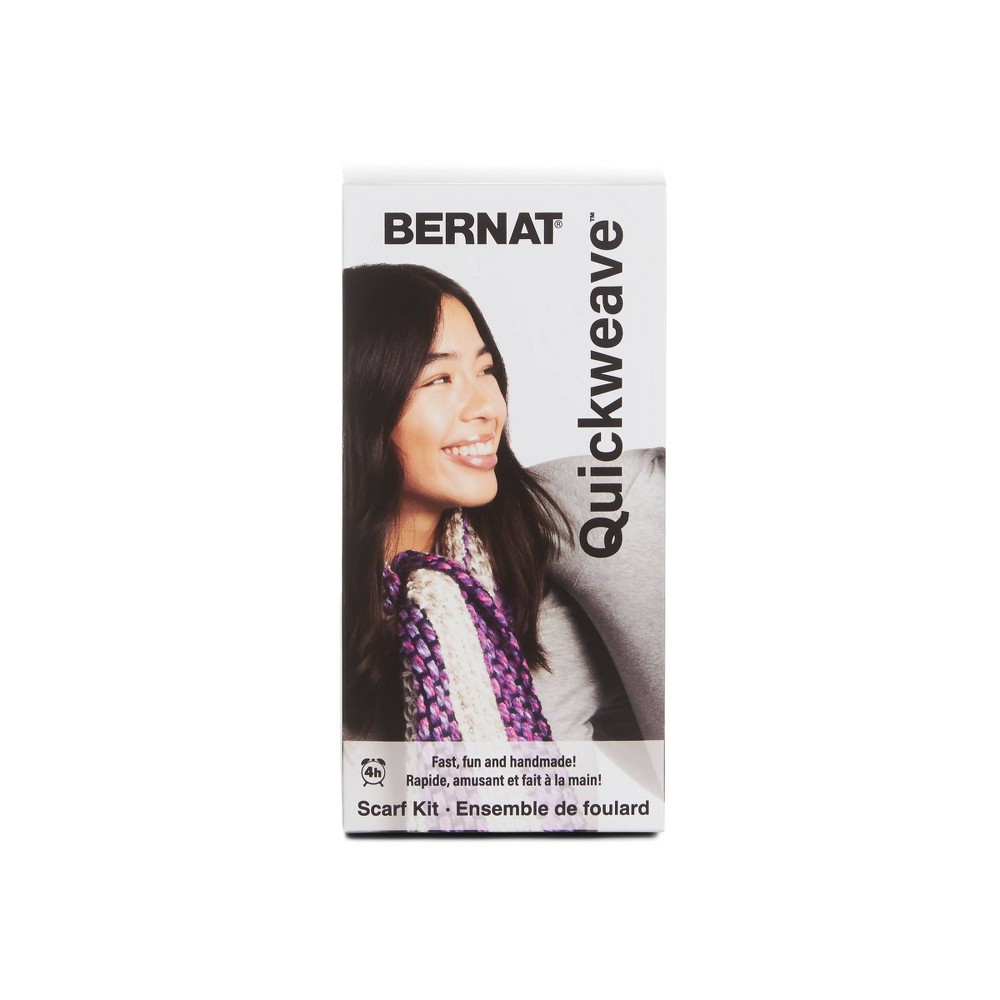 Bernat Quickweave Scarf Purple Tartan