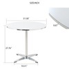 VASIP Modern Circular Dining Table and Small Tea Table, with a Minimalist Style, suitable for Use in Family Dining Rooms, Kitchens and Living Rooms - 4 of 4