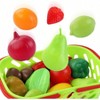 38 PCS Fruits and Vegetables Shopping Basket Food Plastic Toys Set, Farmer's Market Grocery - 4 of 4