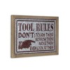 HomeRoots 15" X 20" Brown And Gray Tool Rules Wood And Galvanized Metal Wall Decor - 4 of 4