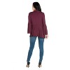 24seven Comfort Apparel Bell Sleeve Flared Open Front Cardigan - 3 of 4