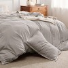 100% Washed Cotton Duvet Cover Minimalist Cotton Duvet Cover for All Seasons GentleSoft™ Plain Simple Bedding Set - 2 of 4