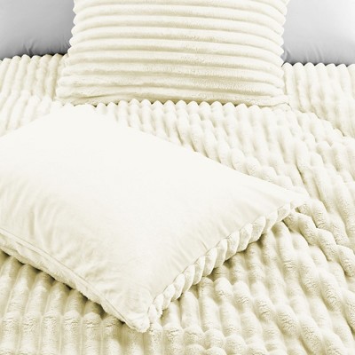 King Cream Microfiber Down Alternative Comforter Set