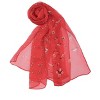 Allegra K Women's Long Chiffon Floral Scarves Lightweight Beach Sunscreen Swimwear Wrap Shawls - 2 of 4