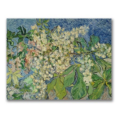 Trademark Fine Art -Vincent Van Gogh 'Blossoming Chesnut Branches' Canvas Art