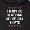 Men's - Instant Message - Matching 4Th Shirts I Don't Do Graphic Fleece Pullover Hoodie - 2 of 4