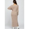 PinkBlush Beige Side Slit Maternity Maxi Sweater Dress - 4 of 4