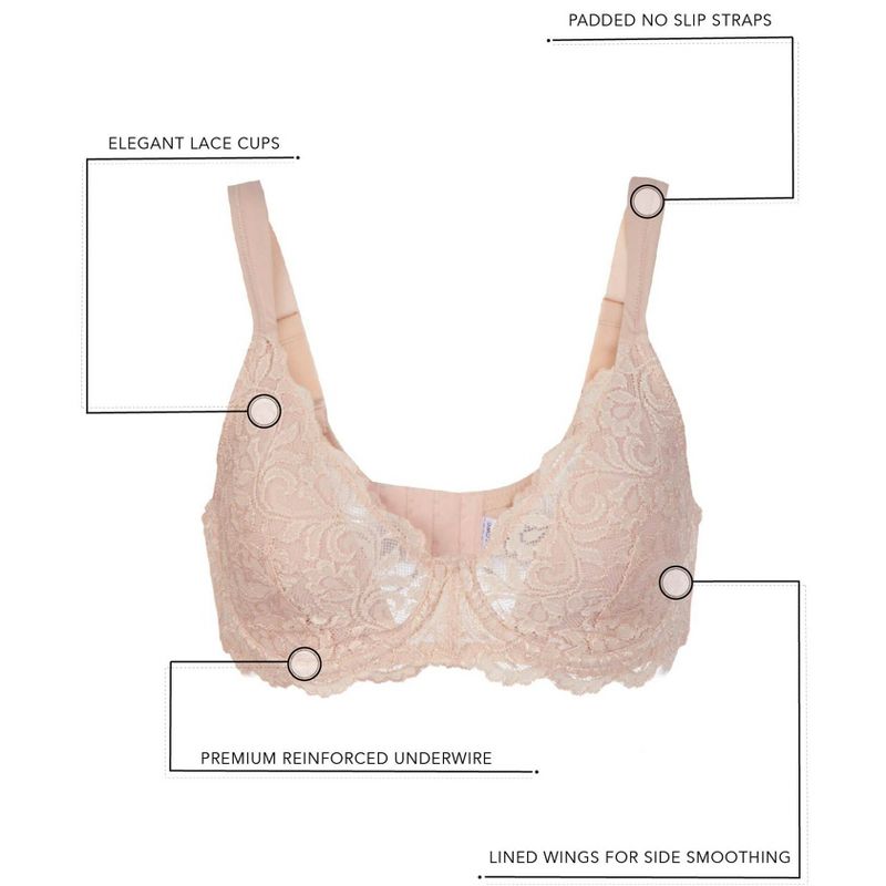 Leading Lady The Ava - Scalloped Lace Underwire Bra, 4 of 4