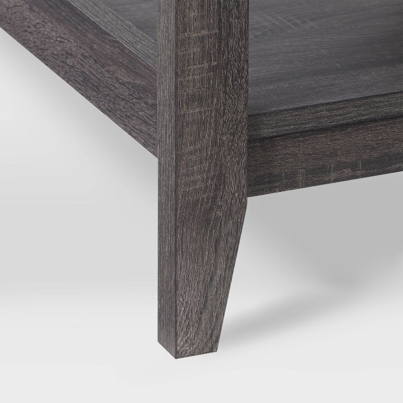 Hollywood Side Table with Shelf Dark Gray - CorLiving, 6 of 9