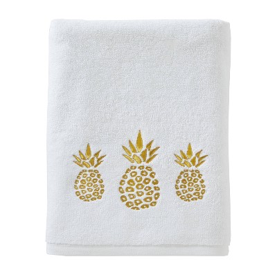 Gilded Pineapple Bath Towel White - SKL Home