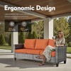 XIZZI Outdoor Sectional Sofa Set, Modular Outdoor Wicker Sofa Set with Optional Solar Table, Ottomans or Fire Pit in 6 Colors, All-Weather Design - 4 of 4