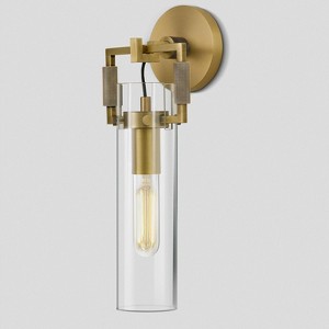 CityFurn 1-Light Modern Wall Sconce with Cylinder Glass - 1 of 4