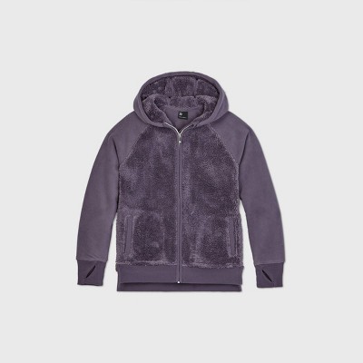 girls sherpa hoodie