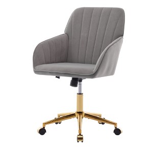 Ridstar Adjustable Office Chair with Backrest Seat For Bedroom-Gray - 1 of 4