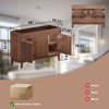 ROOMTEC 24 in. Bathroom Vanity, Mid-Century Cabinet with 2 Soft-Close Doors, Freestanding, Wood Grain Laminate, Walnut (Sink Not Included) - 2 of 4