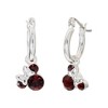 Disney Minnie Mouse Silver Plated Hoop Latch Back Birthstone Earrings - 4 of 4
