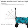 Yard Cart, Beach Trolley Cart, Garden Wagon with Adjustable Handles, Wheels, Foldable Wagon, Heavy Duty Folding Utility Garden Cart for Garden Farm - 2 of 4