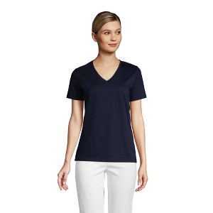 Lands' End Women's Relaxed Supima Cotton T-Shirt - 1 of 4